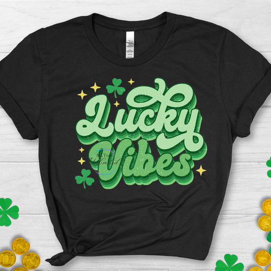 St. Patrick's Day Lucky Vibes (2) DTF Direct To Film