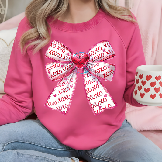 Valentine Bow (25) DTF Direct To Film