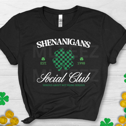Shenanigans Social Club (St. Patrick's Day) (1) DTF Direct To Film