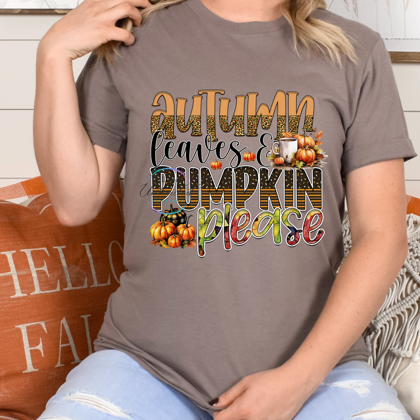 Autumn Leaves & Pumpkin Please DTF Direct To Film