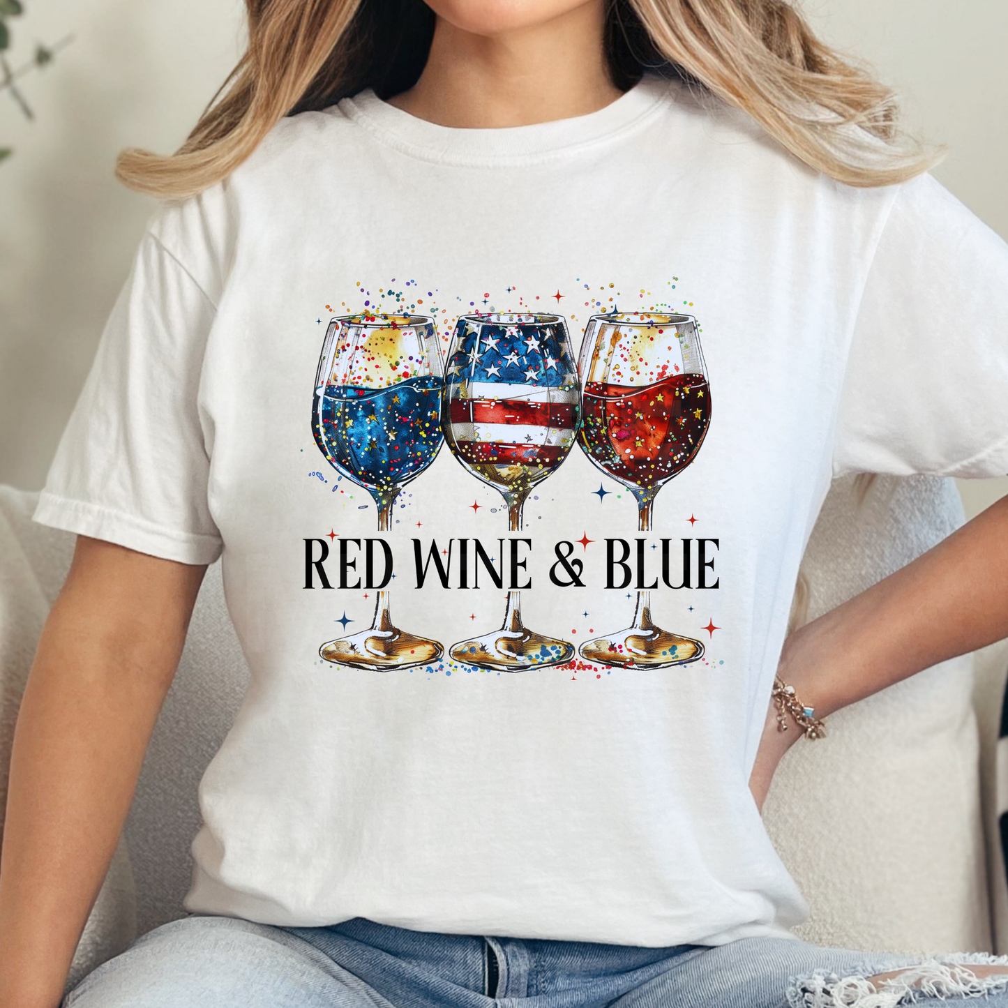 Red Wine & Blue (1) DTF Direct To Film