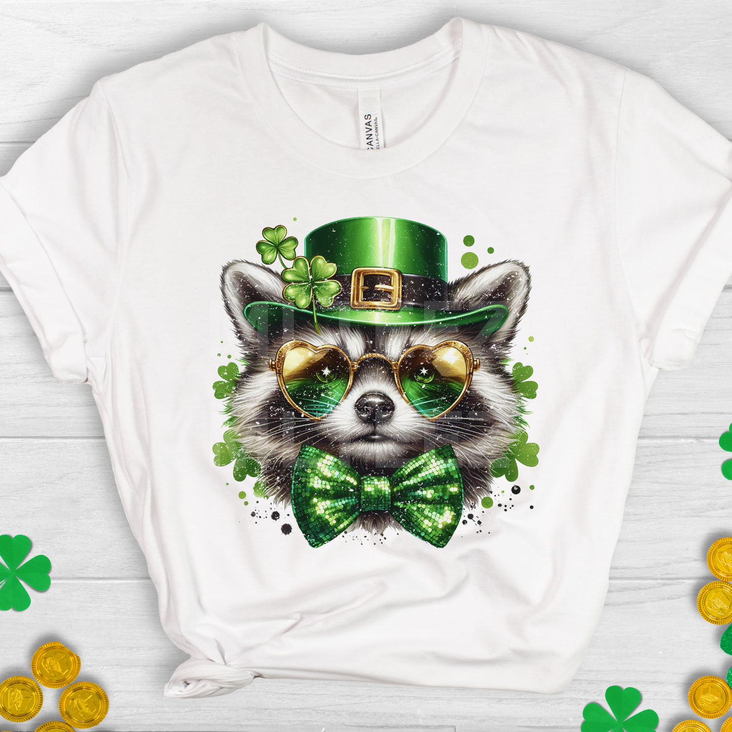 Raccoon (St. Patrick's Day) (1) DTF Direct To Film