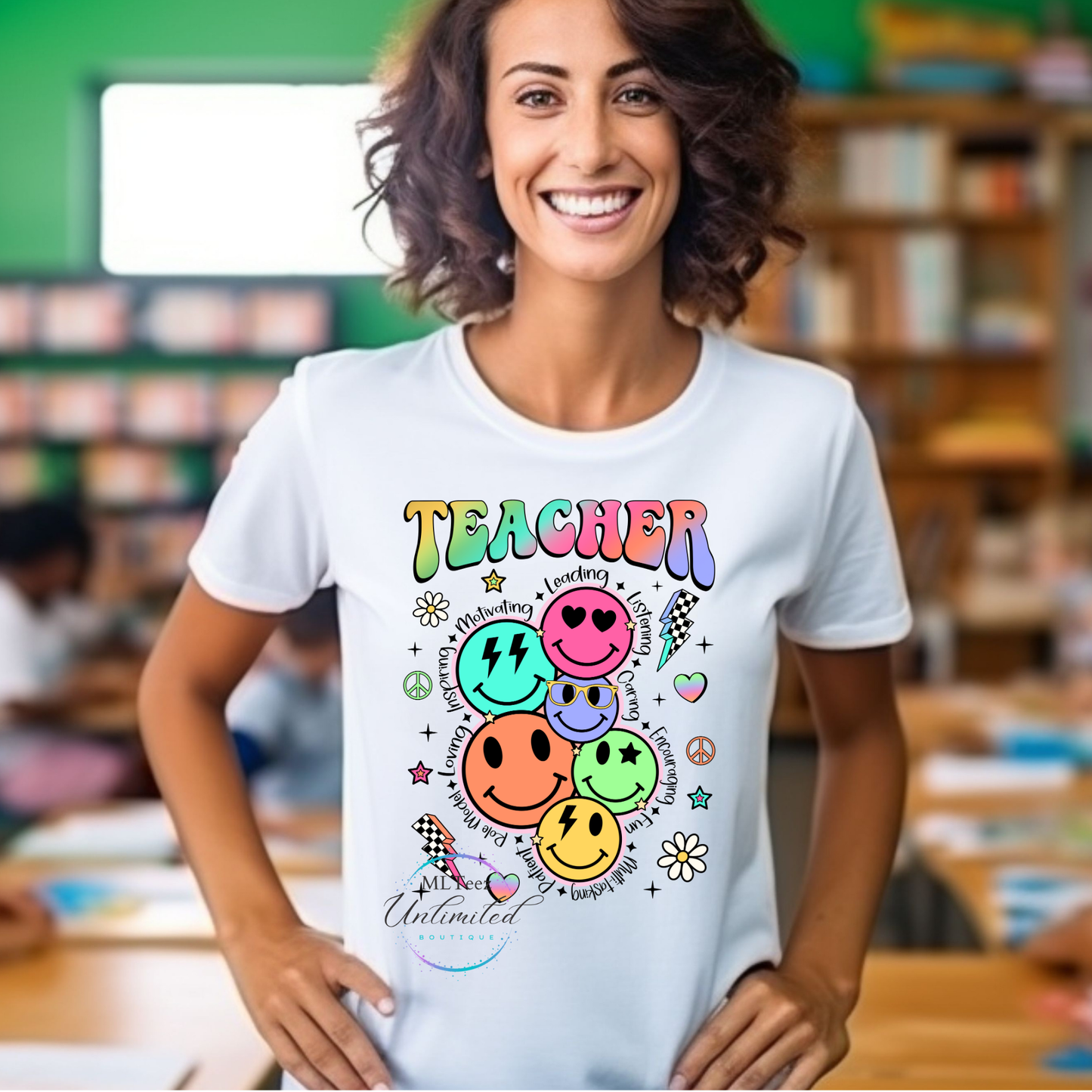 Teacher (Smile Faces) DTF Direct To Film