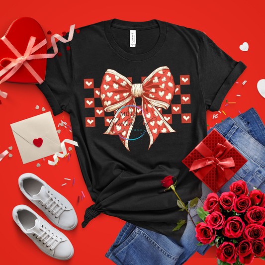 Valentine Bow (20) DTF Direct To Film