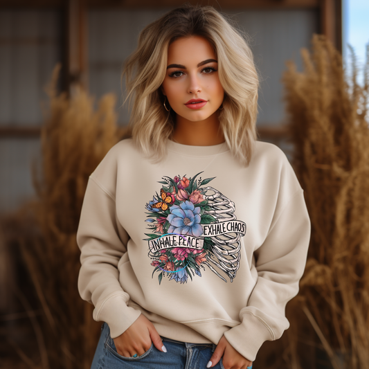 Inhale Peace, Exhale Chaos DTF Direct To Film