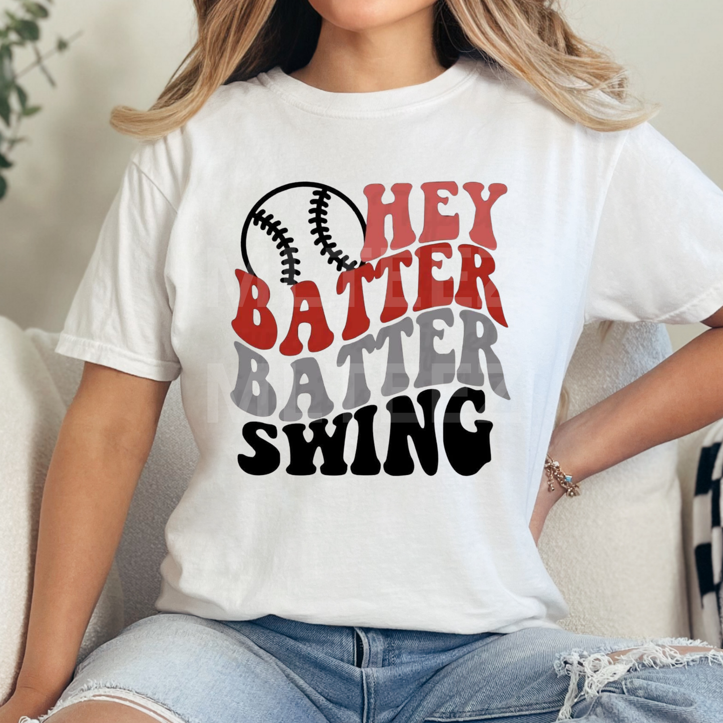 Hey Batter Batter Swing (Baseball) (1) DTF Direct To Film