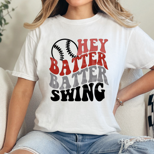 Hey Batter Batter Swing (Baseball) (1) DTF Direct To Film
