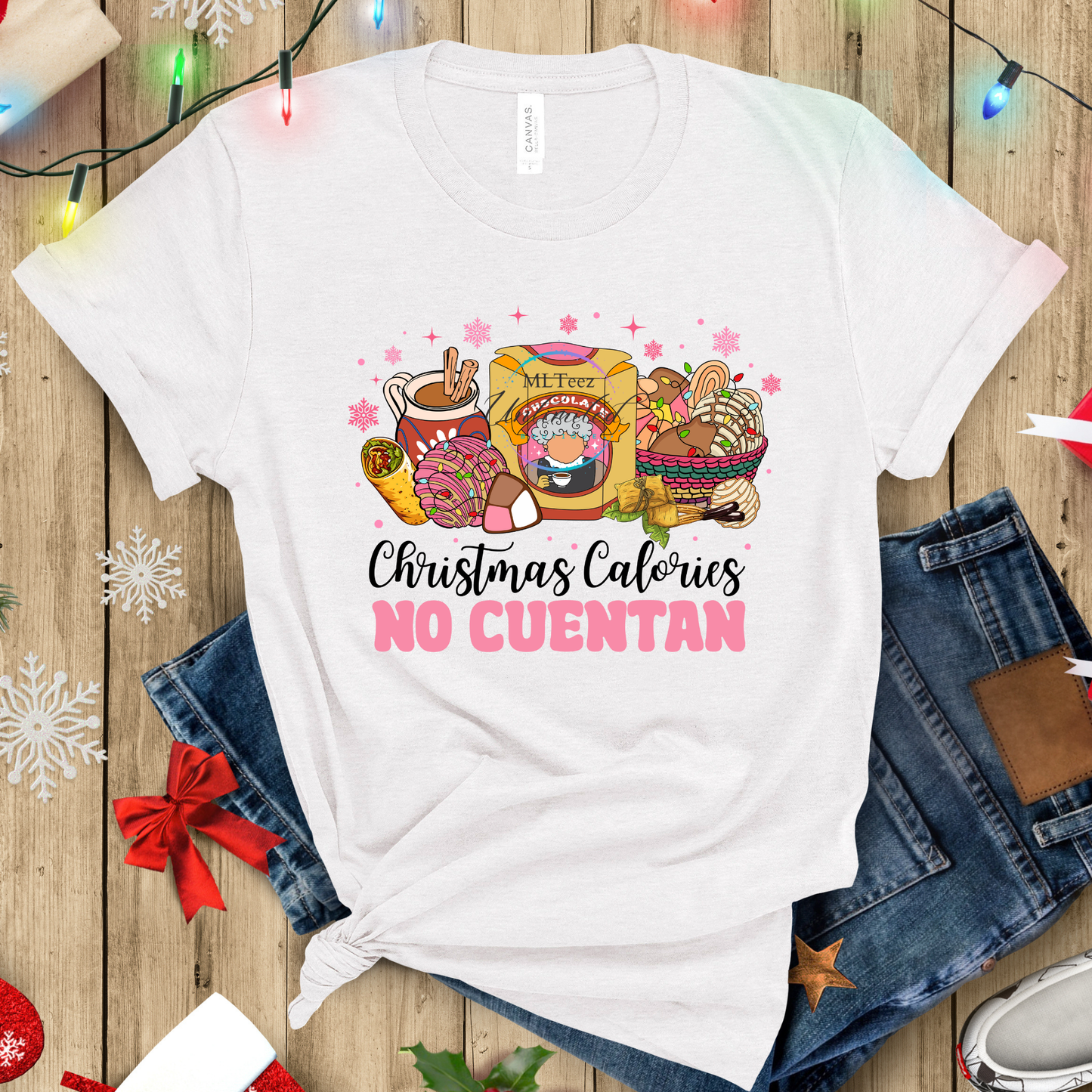 Christmas Calories, No Cuentan (2) DTF Direct To Film