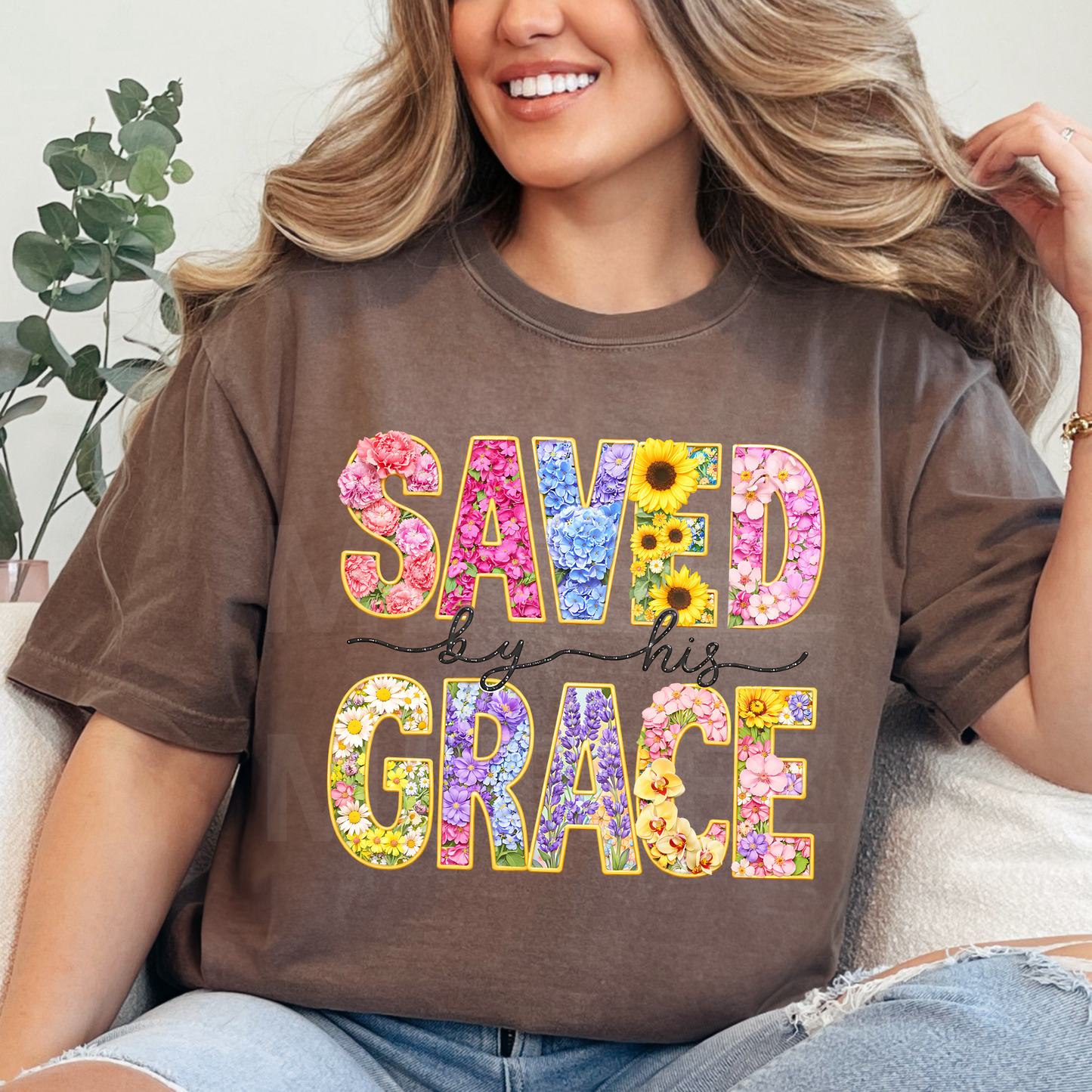 Saved By His Grace (3) DTF Direct to Film