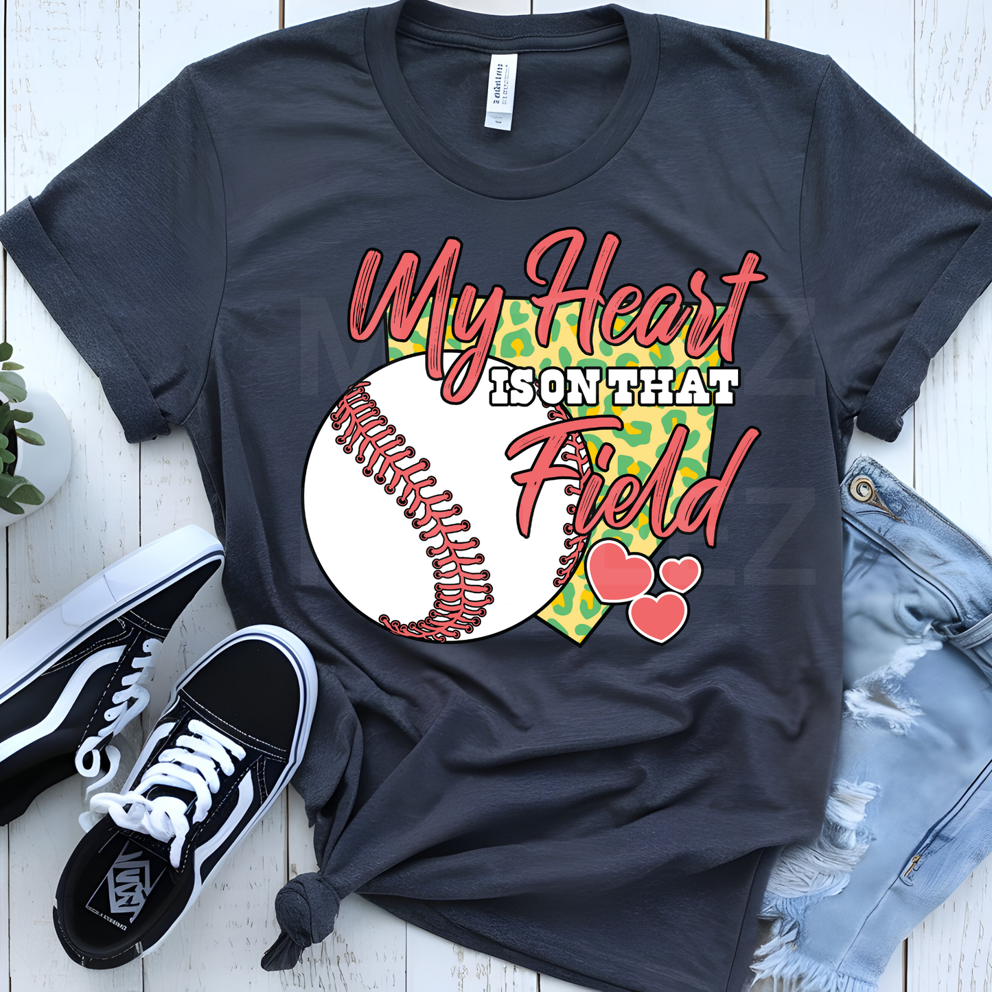 My Heart Is On That Field (Baseball) (1) DTF Direct To Film