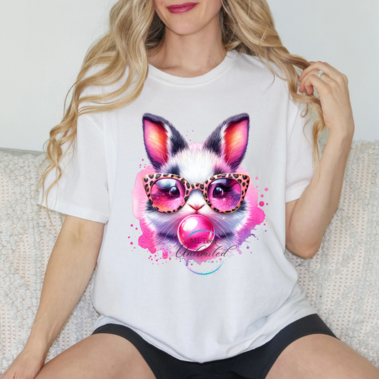 Easter Bunny (White, Pink, Leopard Glasses) DTF Direct To Film