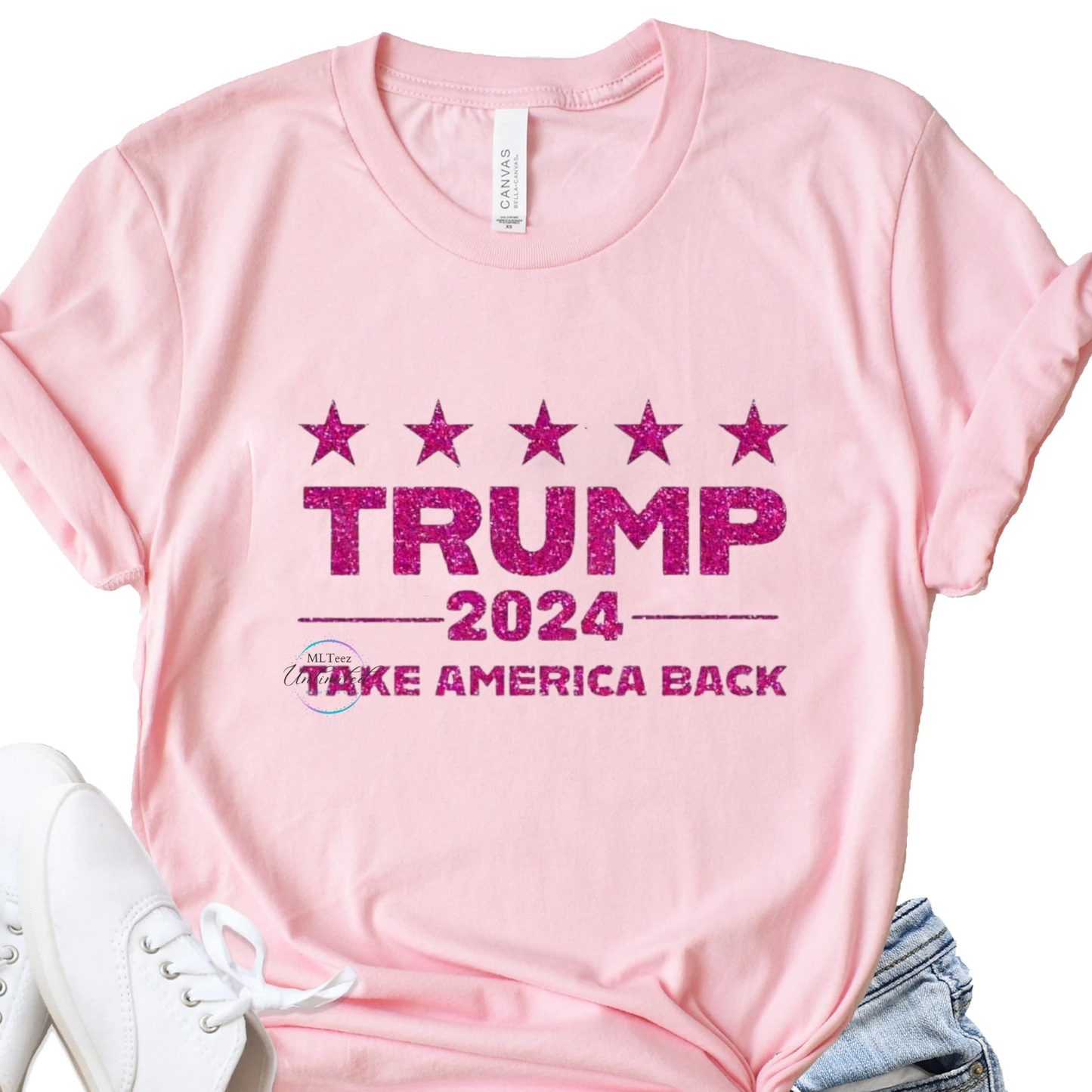 Trump 2024 (Pink Glitter) DTF Direct To Film