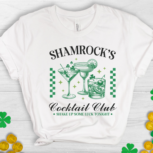 Shamrock's Cocktail Club (St. Patrick's Day) (4) DTF Direct To Film