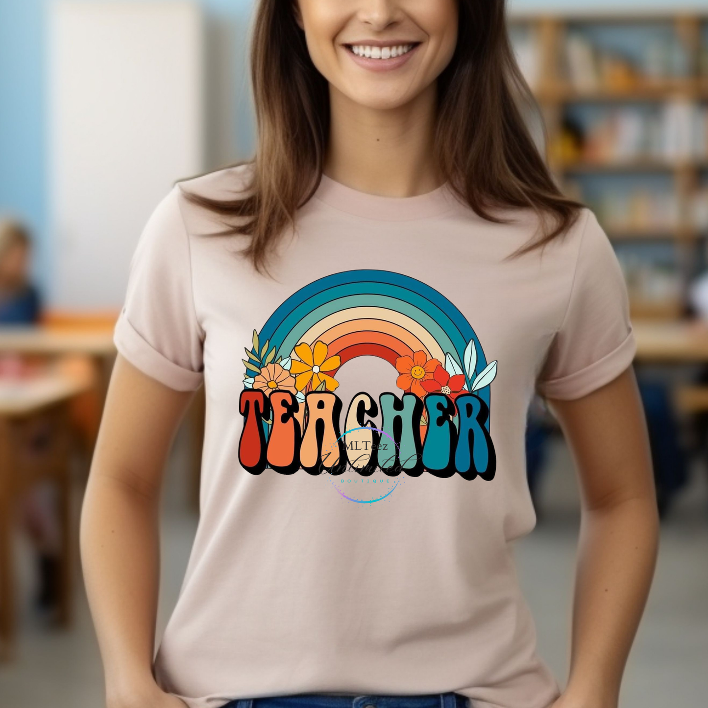 Teacher (Retro Rainbow) DTF Direct To Film