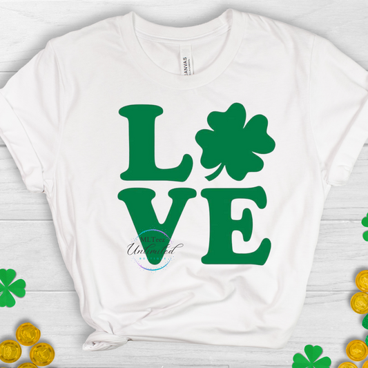 Love Shamrock St. Patrick's Day DTF Direct To Film