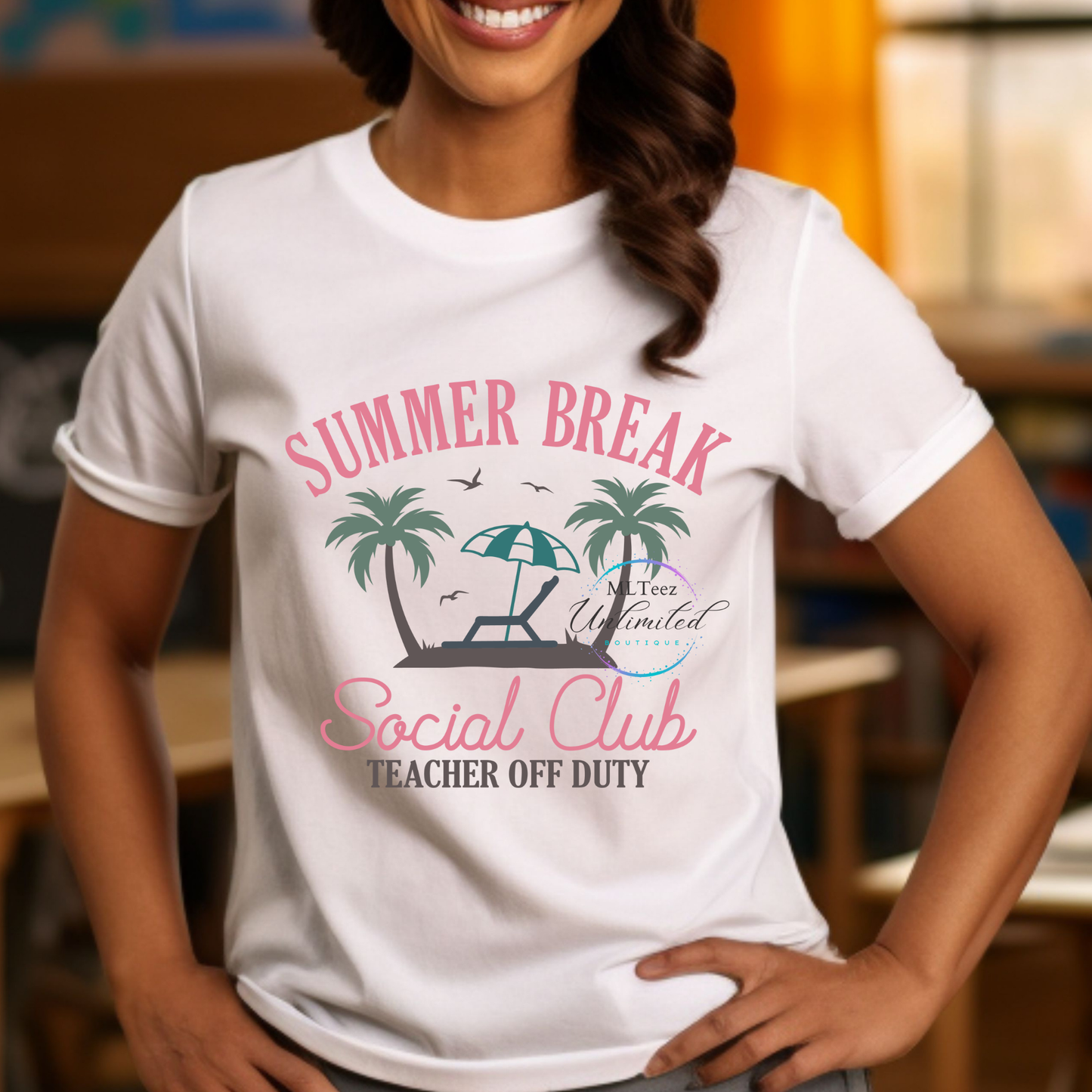 Summer Break Social Club Teacher Off Duty (Color) DTF Direct To Film