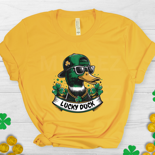 St. Patrick's Day Lucky Duck (1) DTF Direct To Film