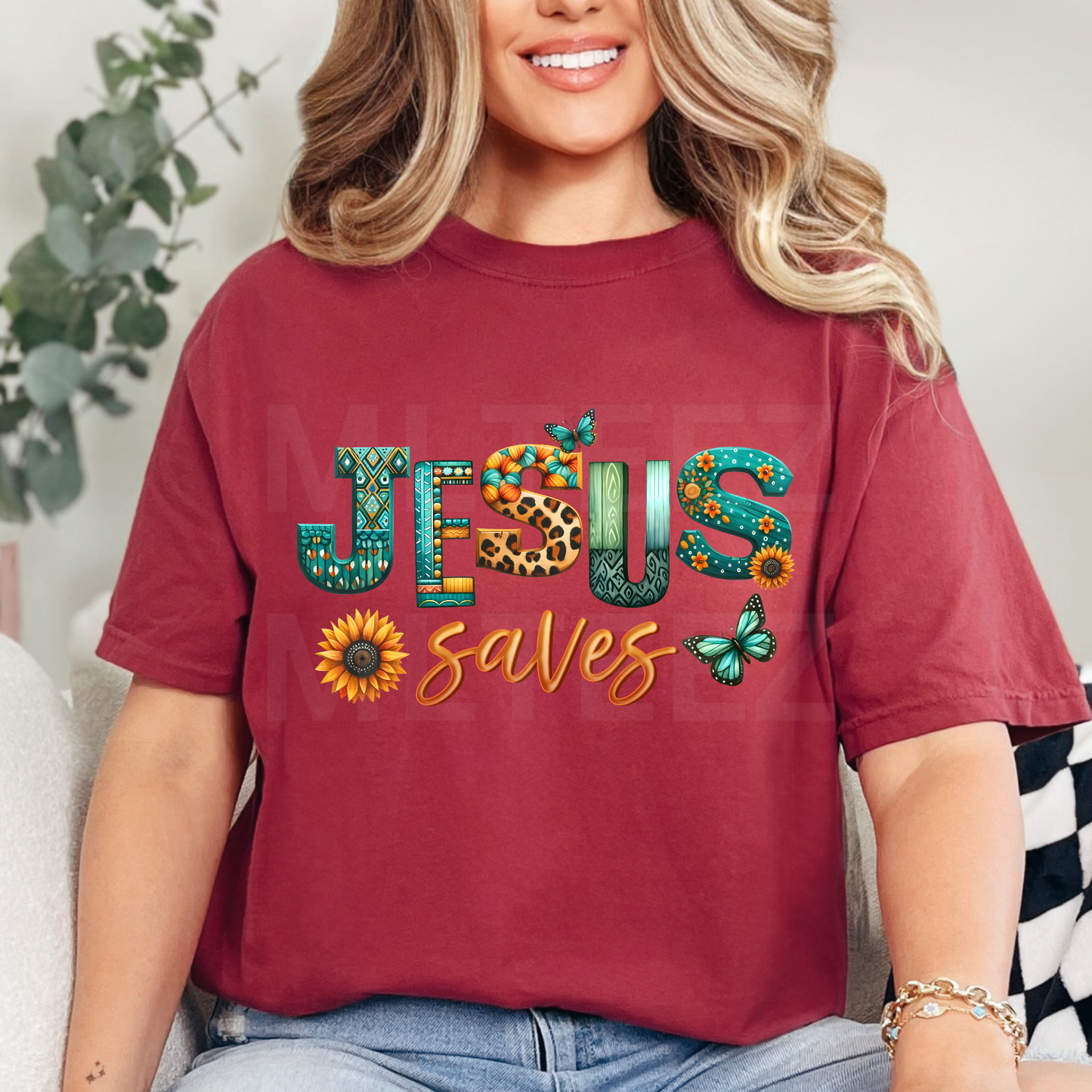 Jesus Saves (1) Christian DTF Direct To Film