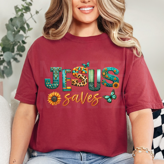 Jesus Saves (1) Christian DTF Direct To Film