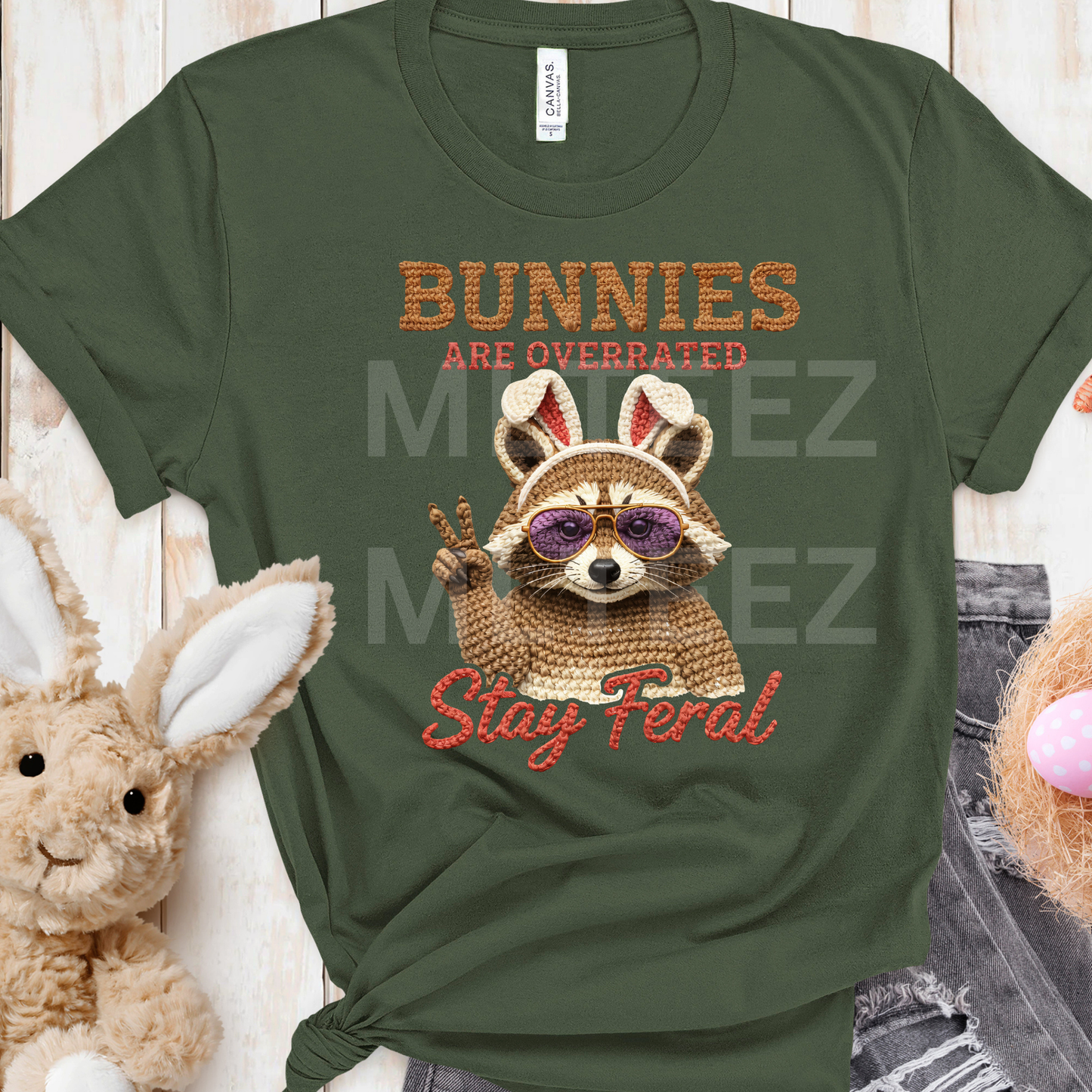 Bunnies Are Overrated Stay Feral (3) DTF Direct To Film
