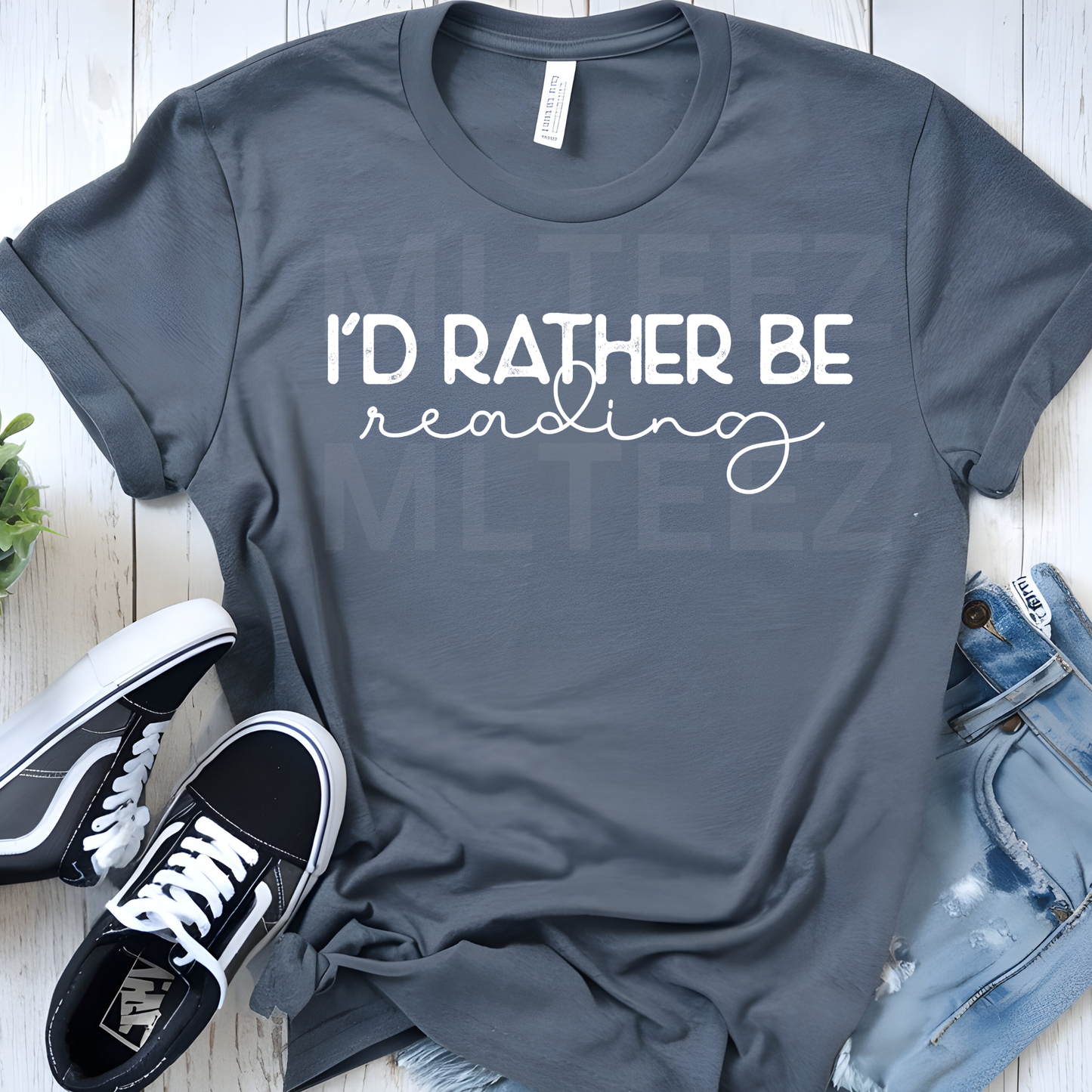 I'd Rather Be Reading (2) DTF Direct To Film