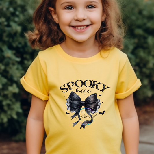 Spooky Mini (Black Bow) (Halloween) DTF Direct To Film