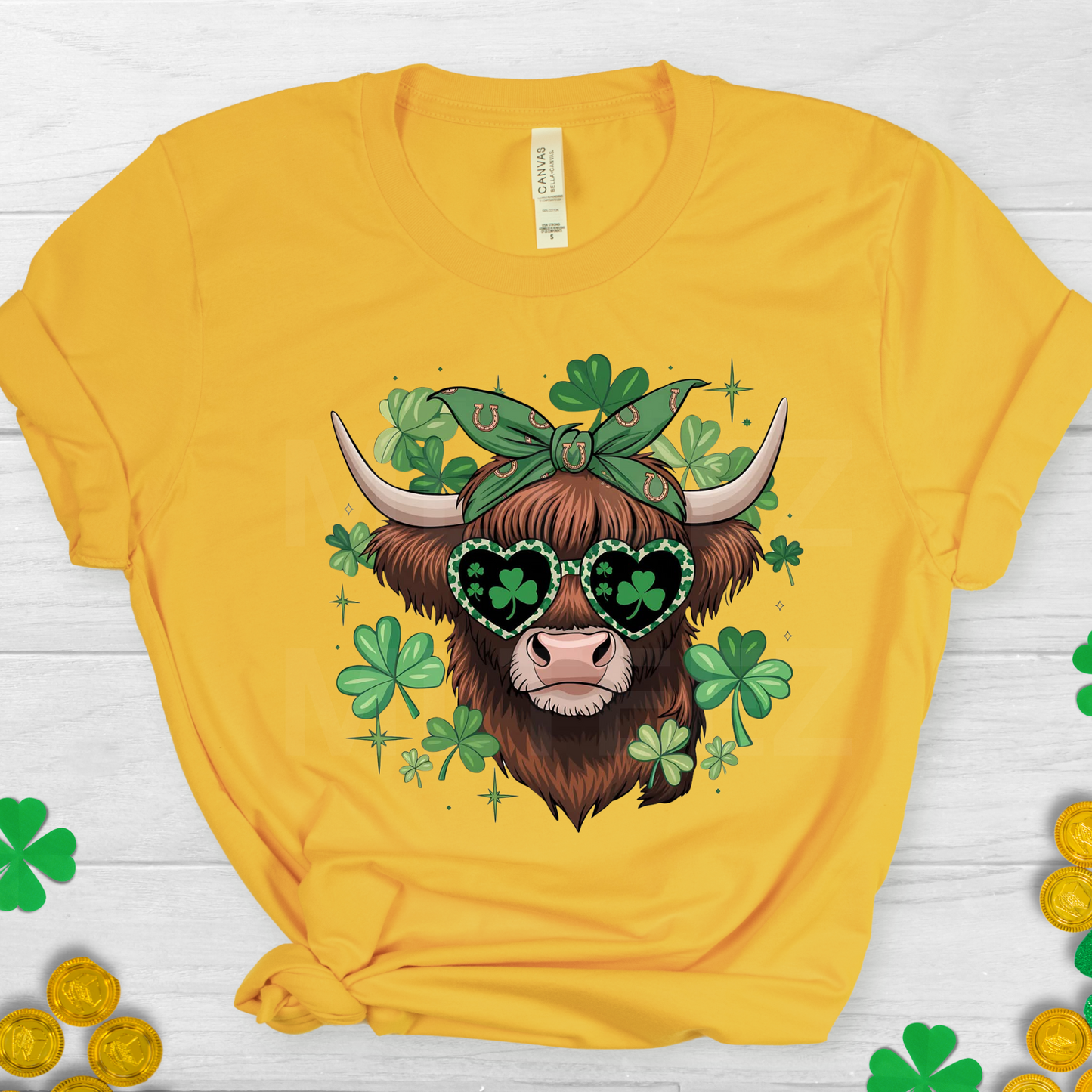 Highland Cow (St. Patrick's Day) (8) DTF Direct To Film