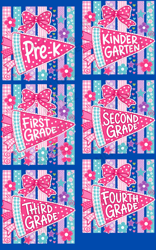 BACK TO SCHOOL (12) PREMADE GANGSHEET - 22X36 DTF TRANSFERS - DIRECT TO FILM