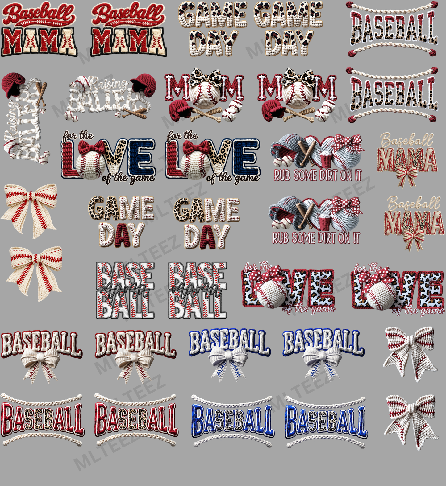 BASEBALL (1) TRUCKER HAT PREMADE GANGSHEET - 22X24 DTF TRANSFERS - DIRECT TO FILM