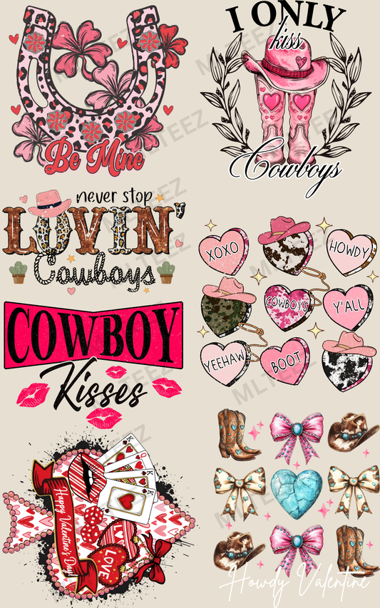 BE MINE - WESTERN (1) PREMADE GANGSHEET - 22X36 DTF TRANSFERS - DIRECT TO FILM