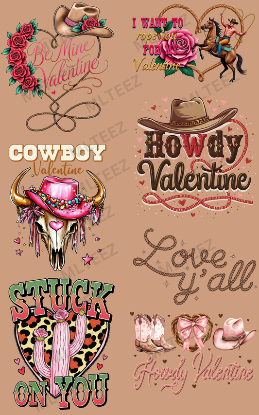 BE MY VALENTINE (1) PREMADE GANGSHEET - 22X36 DTF TRANSFERS - DIRECT TO FILM