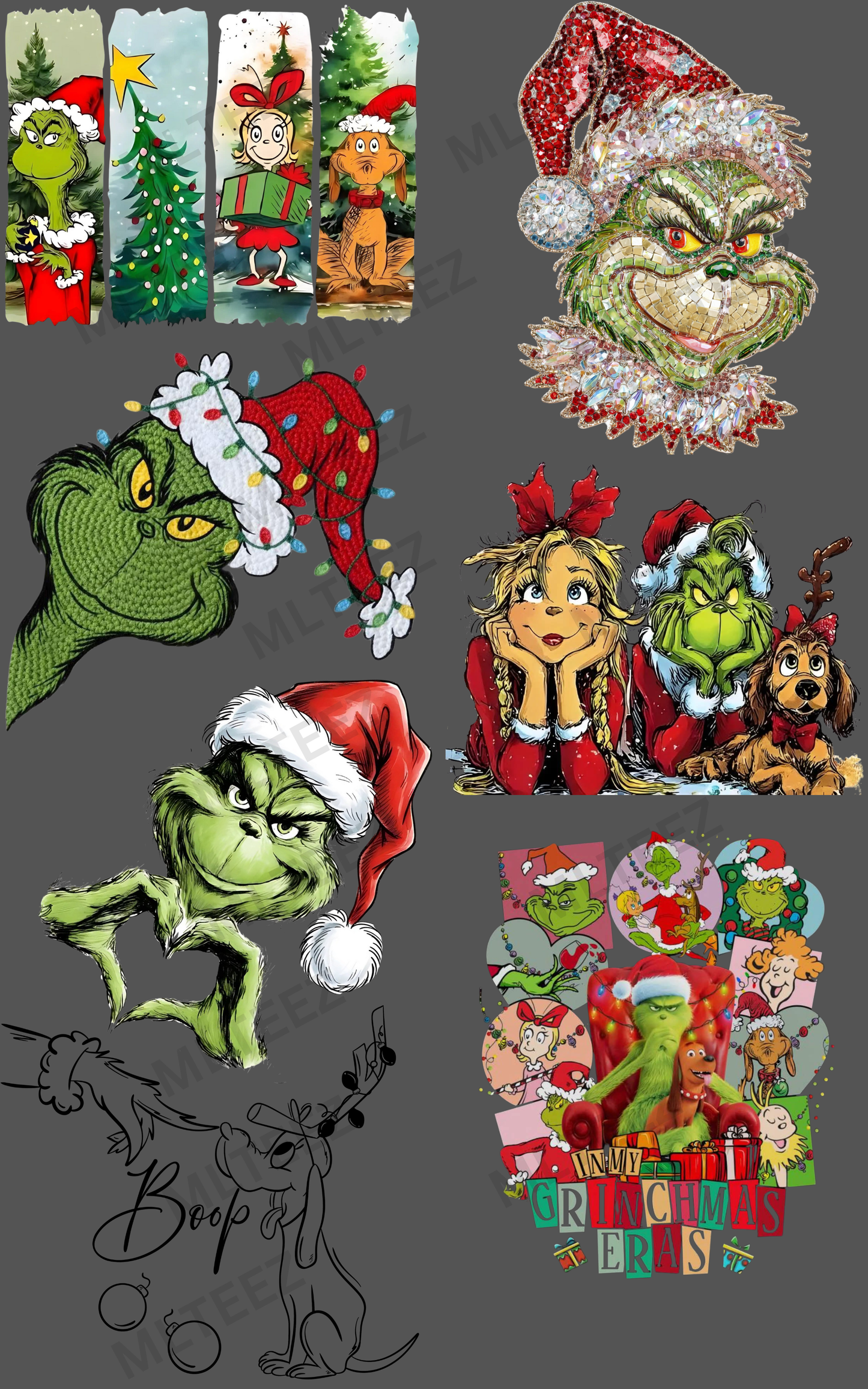 BIG GREEN MAN (3) PREMADE GANGSHEET - 22X36 DTF TRANSFERS - DIRECT TO FILM