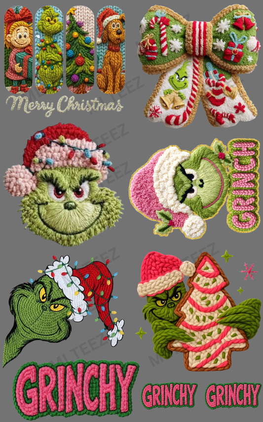 BIG GREEN MAN (5) PREMADE GANGSHEET - 22X36 DTF TRANSFERS - DIRECT TO FILM