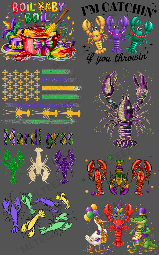 BOIL BABY BOIL (1) PREMADE GANGSHEET - 22X36 DTF TRANSFERS - DIRECT TO FILM