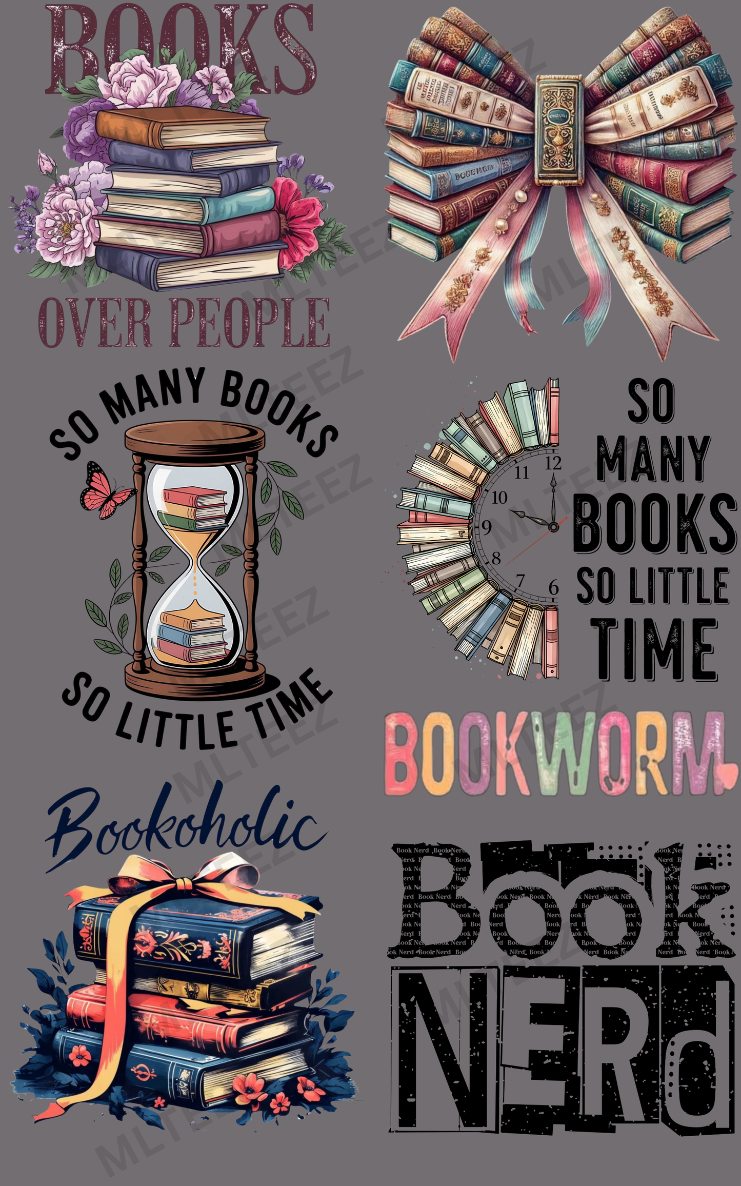 BOOKS OVER PEOPLE (1) PREMADE GANGSHEET - 22X36 DTF TRANSFERS - DIRECT TO FILM