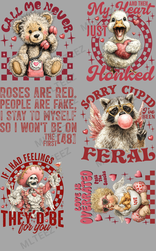 CALL ME NEVER (1) PREMADE GANGSHEET - 22X36 DTF TRANSFERS - DIRECT TO FILM