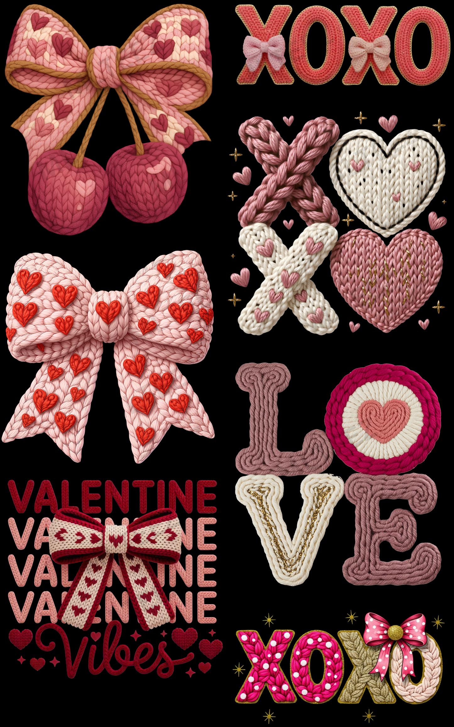CHERRY VALENTINE (1) PREMADE GANGSHEET - 22X36 DTF TRANSFERS - DIRECT TO FILM