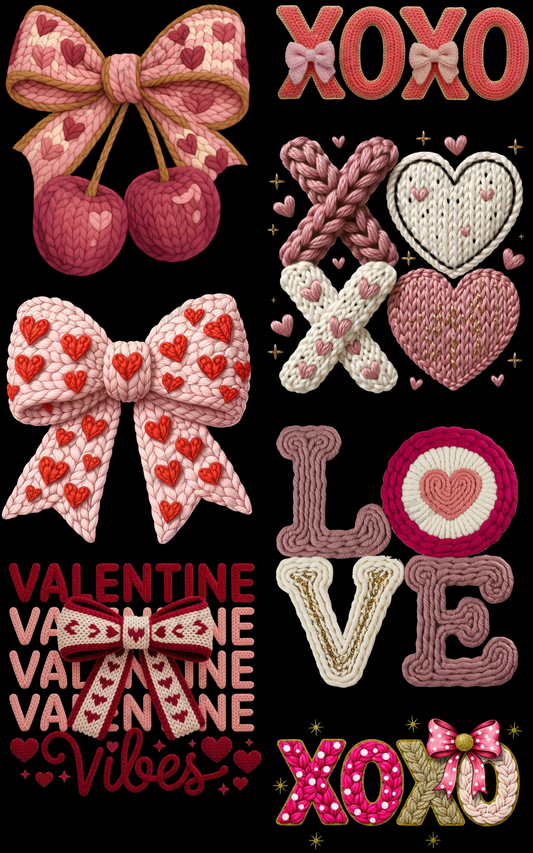 CHERRY VALENTINE (1) PREMADE GANGSHEET - 22X36 DTF TRANSFERS - DIRECT TO FILM