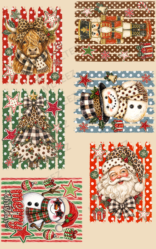 CHRISTMAS (1) PREMADE GANGSHEET - 22X36 DTF TRANSFERS - DIRECT TO FILM