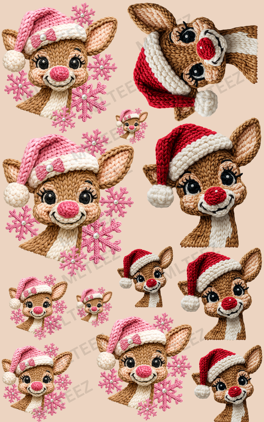 CHRISTMAS YARN (2) PREMADE GANGSHEET - 22X36 DTF TRANSFERS - DIRECT TO FILM