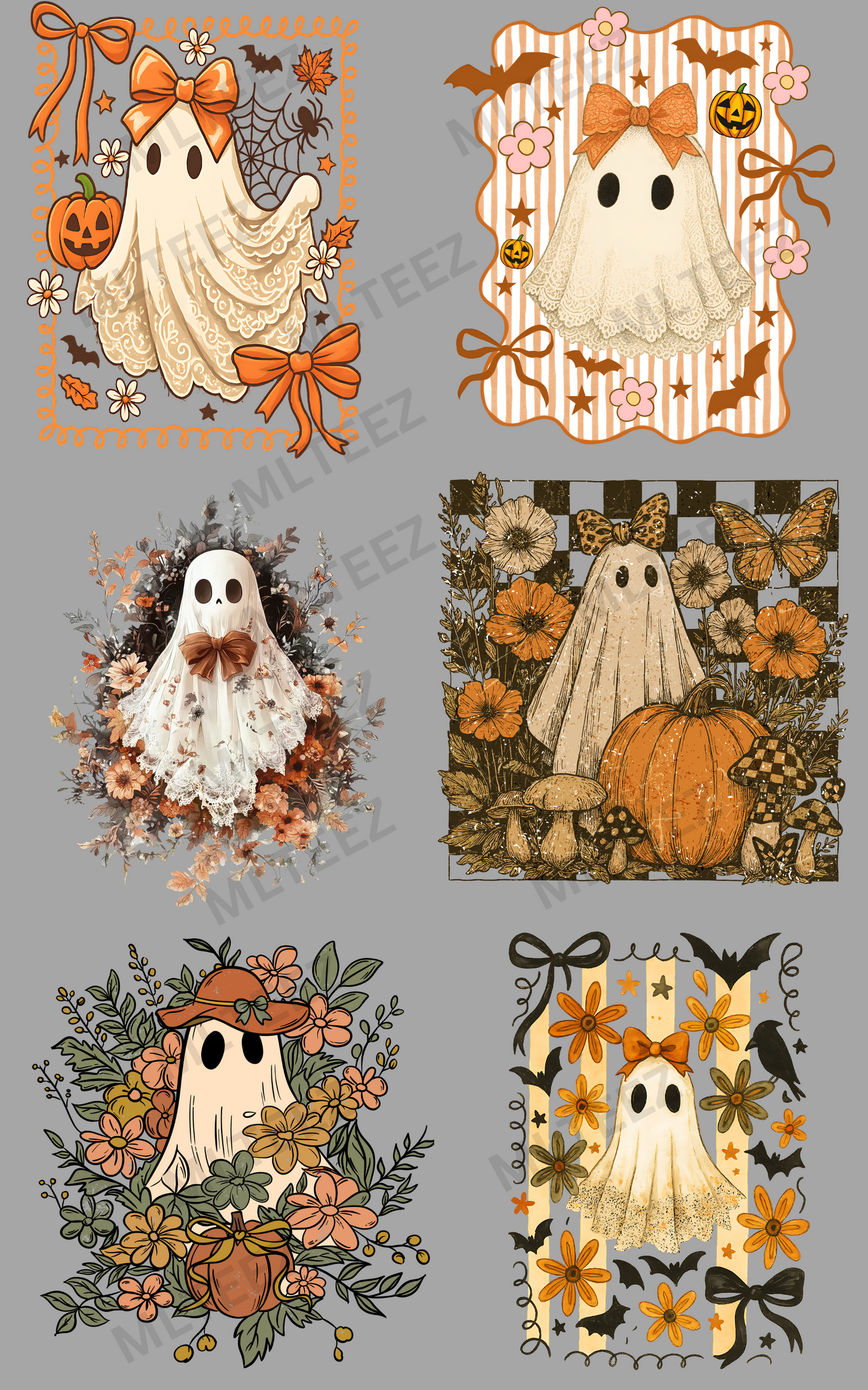 COQUETTE GHOST (1) PREMADE GANGSHEET  - 22X36  DTF TRANSFERS - DIRECT TO FILM