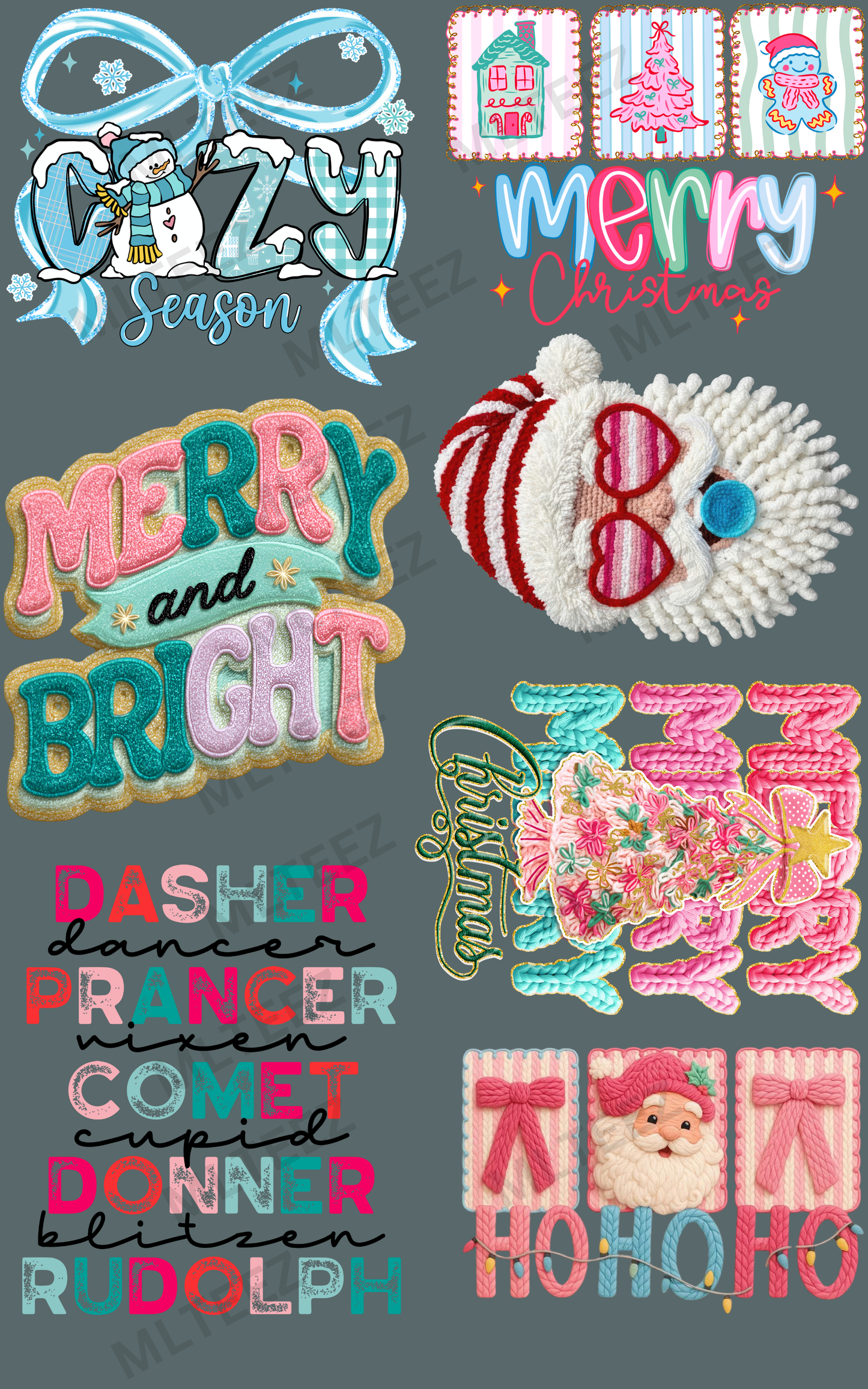 COZY SEASON (2) PREMADE GANGSHEET - 22X36 DTF TRANSFERS - DIRECT TO FILM