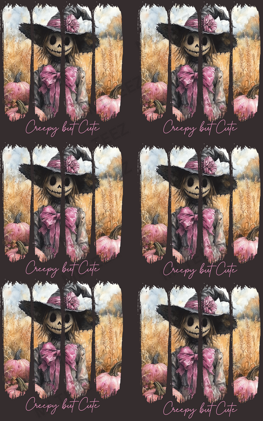 CREEPY SCARECROW - CREEPY BUT CUTE  PREMADE GANGSHEET  - 22X36  DTF TRANSFERS - DIRECT TO FILM