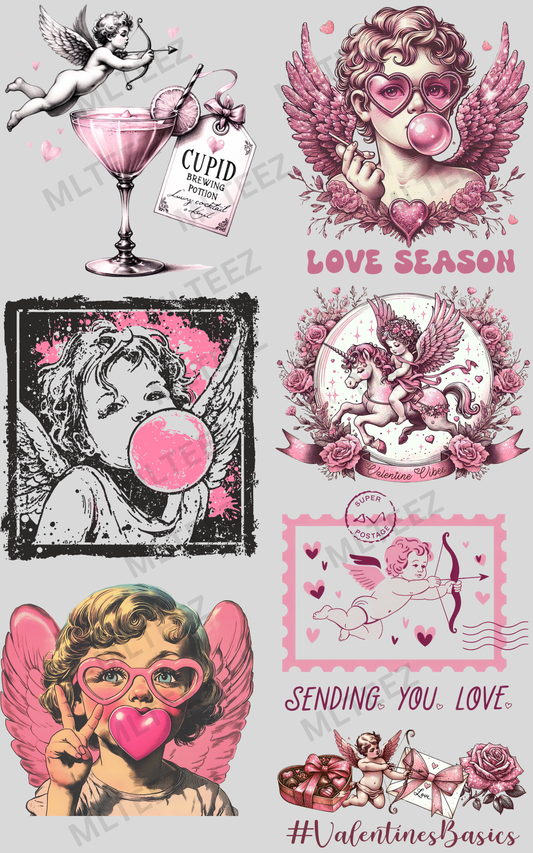 CUPID BREWING POTIONS (1) PREMADE GANGSHEET - 22X36 DTF TRANSFERS - DIRECT TO FILM