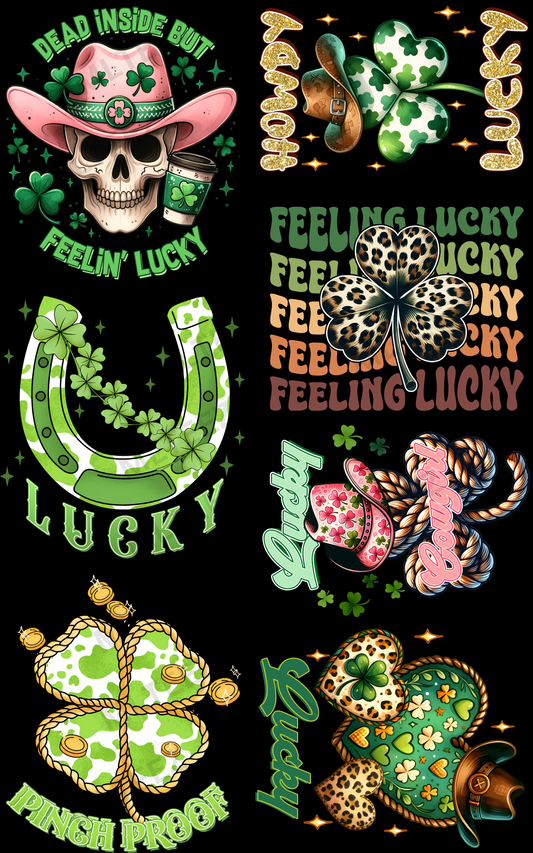 DEAD INSIDE BUT FEELIN' LUCKY PREMADE GANGSHEET  - 22X36