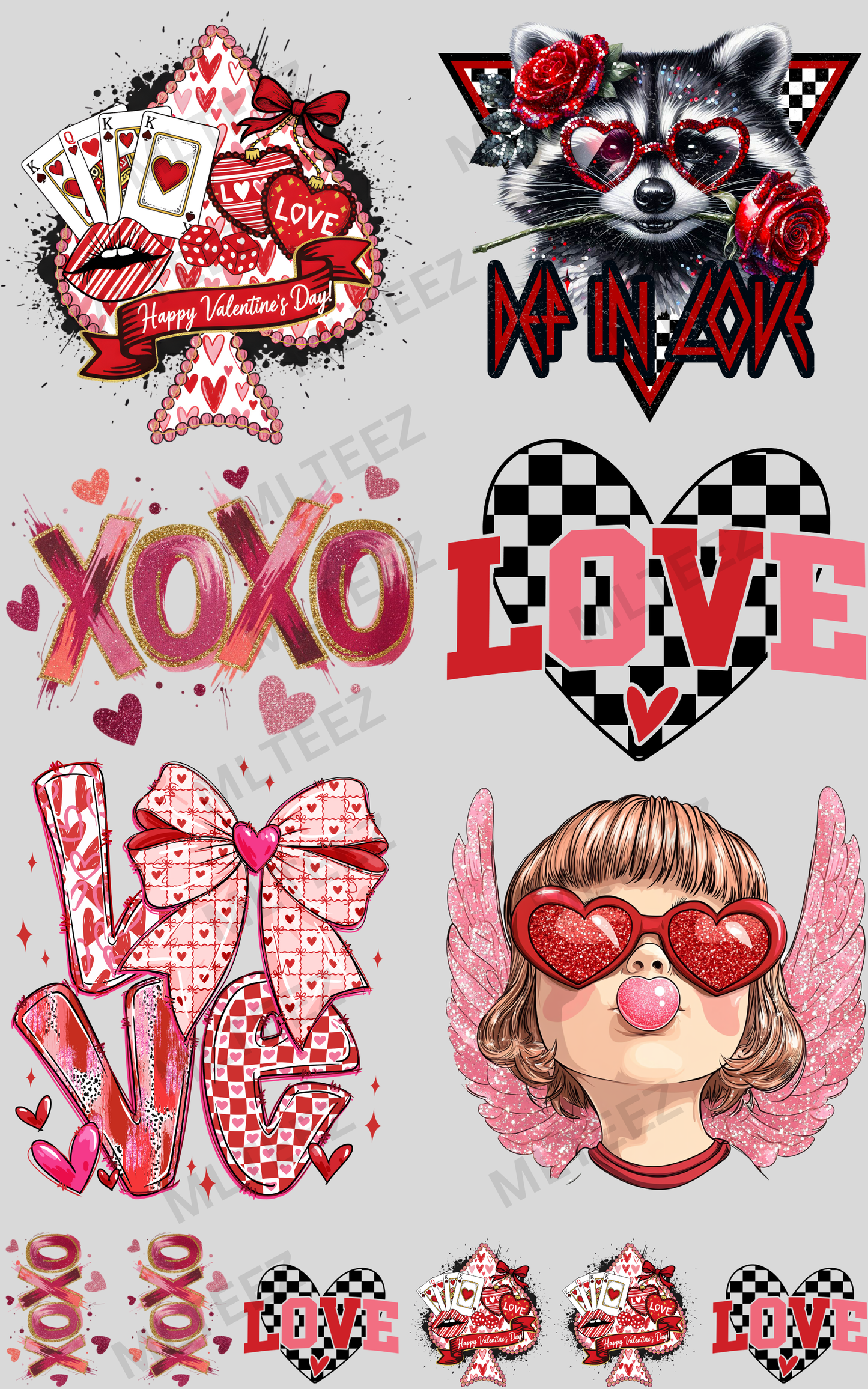 DEF IN LOVE (1) PREMADE GANGSHEET - 22X36 DTF TRANSFERS - DIRECT TO FILM