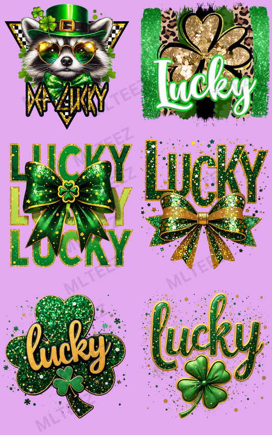DEF LUCKY (1) PREMADE GANGSHEET - 22X36 DTF TRANSFERS - DIRECT TO FILM