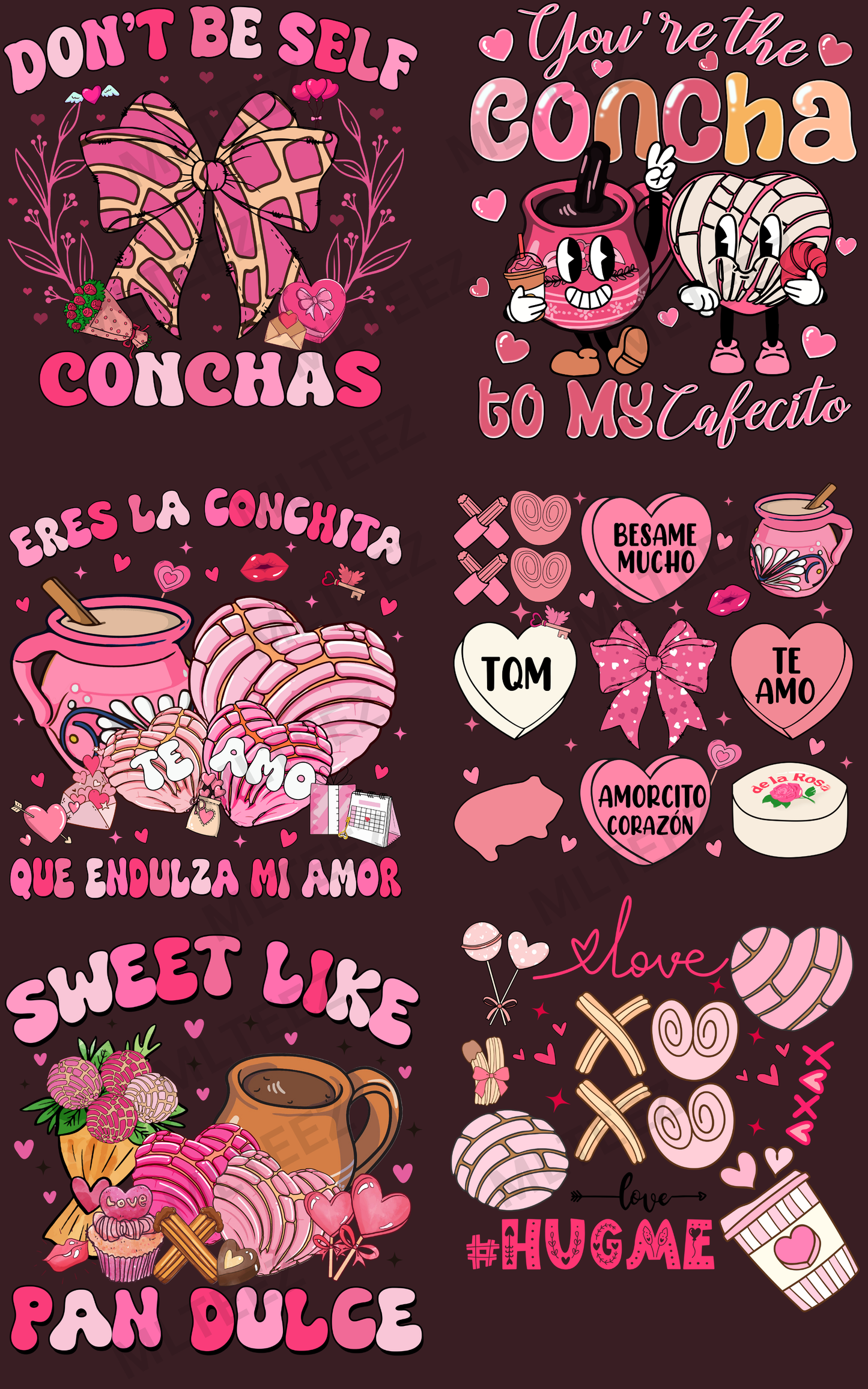 DON'T BE SELF CONCHAS (1) PREMADE GANGSHEET - 22X36 DTF TRANSFERS - DIRECT TO FILM