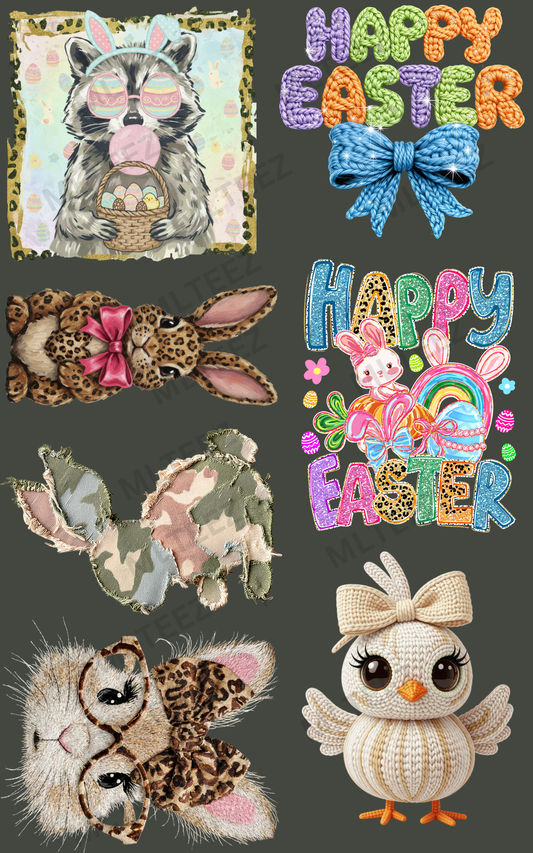 EASTER (2) PREMADE GANGSHEET - 22X36 DTF TRANSFERS - DIRECT TO FILM
