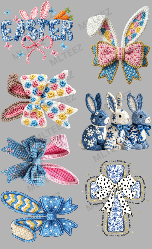 EASTER (6) (ADULT & YOUTH) PREMADE GANGSHEET - 22X36 DTF TRANSFERS - DIRECT TO FILM